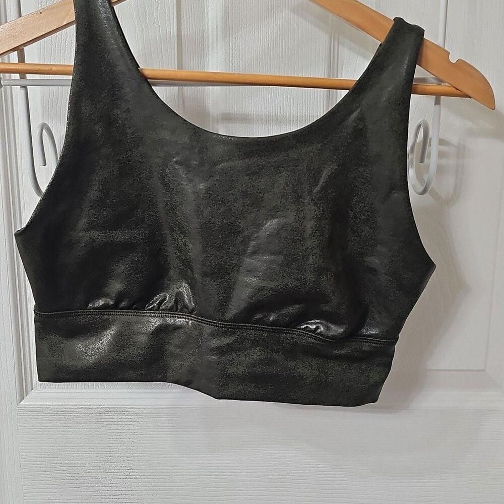 OFFLINE by Aerie Crackle Coated Medium Support Sports Bra, Size M